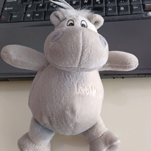 Plush hippopotamus used