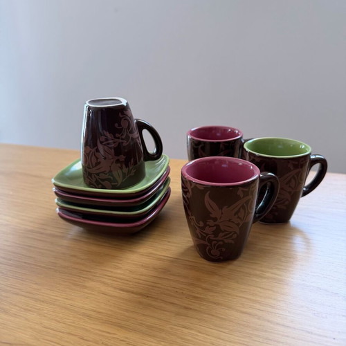 Set of 4 cups for Greek coffee and espresso, new