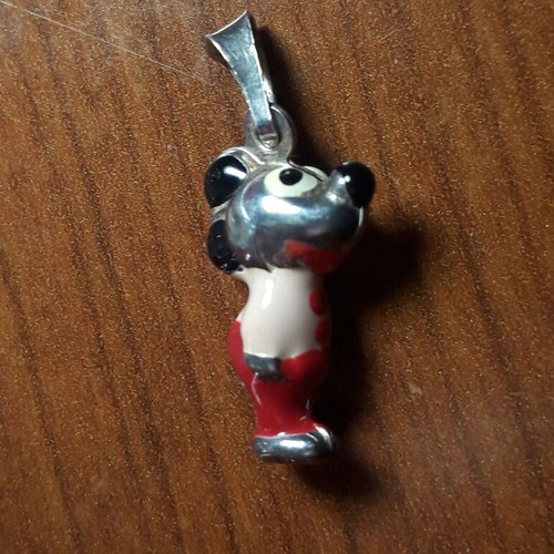 Mickey Mouse pendant children's silver 925 with enamel new