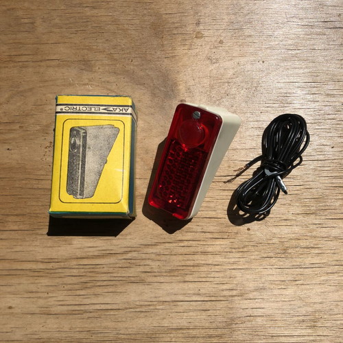 Vintage FER rear red bicycle fender light new, made in Germany