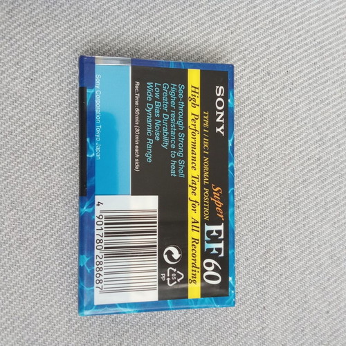 Συλλεκτική κασέτα ήχου Sony EF 60 minutes audio tape καινούργιο, δεκαετίας 1980