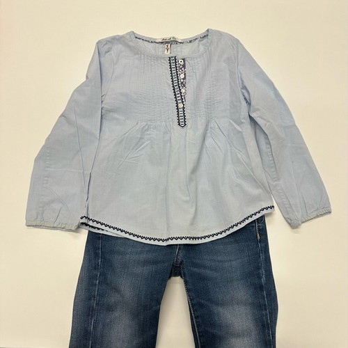 Pepe Jeans set for 6-year-old girl like new, blue shirt and jeans