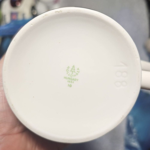 Hollohaza porcelain mug used, height 14cm