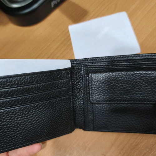 Boweisi Black Leather Men's Wallet New