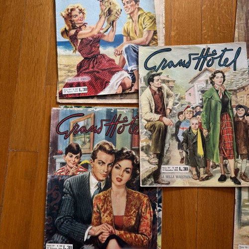 Italian magazines used, pack of 9, 1950s