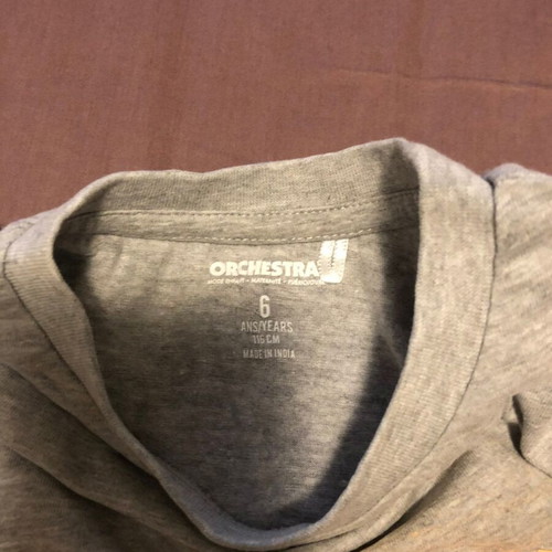 Orchestra Boys' T-Shirt like new, size 110-116, gray