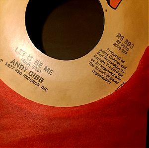 45rpm δίσκος Andy Gibb let it be me & shadow dancing