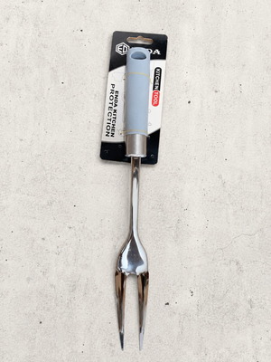 ENDA kitchen meat fork with ergonomic gray handle
