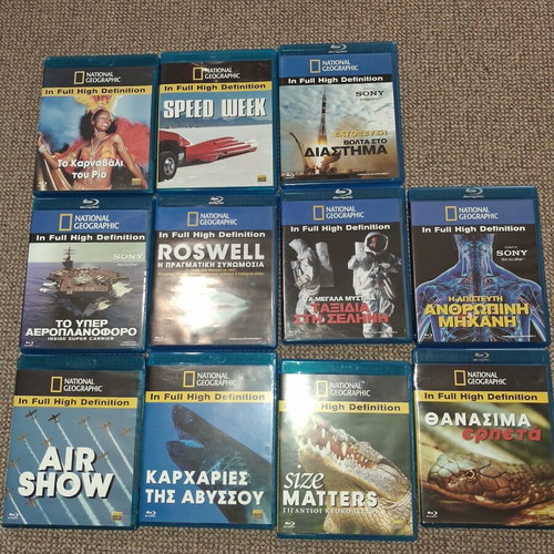National Geographic Blu-ray documentary collection used, pack of 11, Full HD
