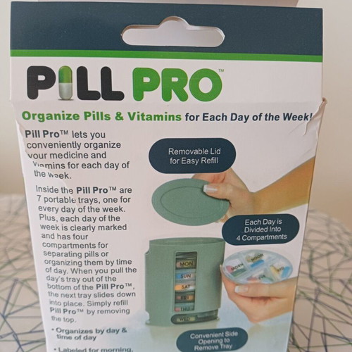 Pill organizer for 7 days new, 4 doses per day