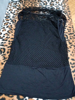 Women's mesh top new, size S, black