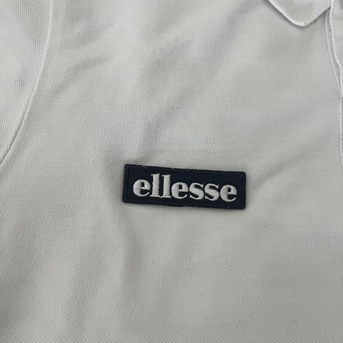 Ellesse Polo Shirt Large white like new with embroidered logos