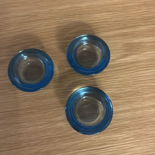 Glass holders for tealights like new, set of 3