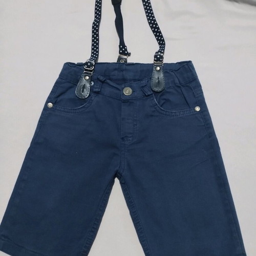 Bermuda No 3 with suspenders like new, blue