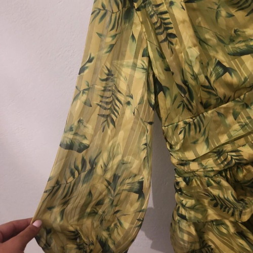 Azara Tropical One-Shoulder Dress like new, colorful, size S/M