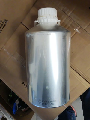 Aluminum container 5 liters used with cap for liquids