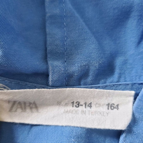 Zara dress shirt with hood 13-14 years like new, blue