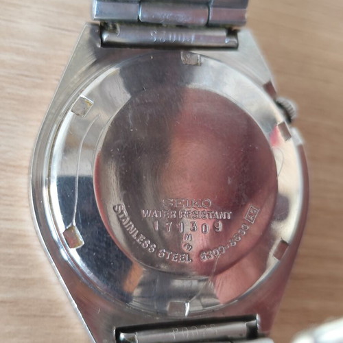 Seiko 6309-8659 vintage watch used, gray, men's