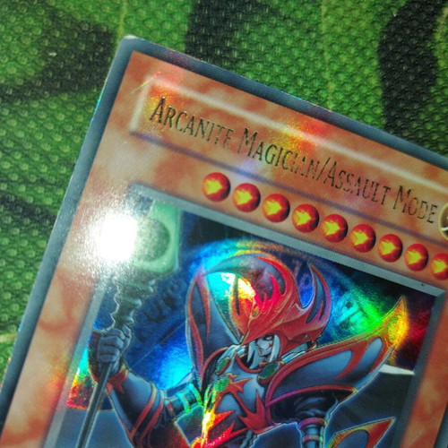 Arcanite Magician Assault Mode card used, ideal for spellcaster collectors