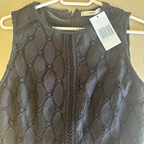 Black lace dress Mango new, size M