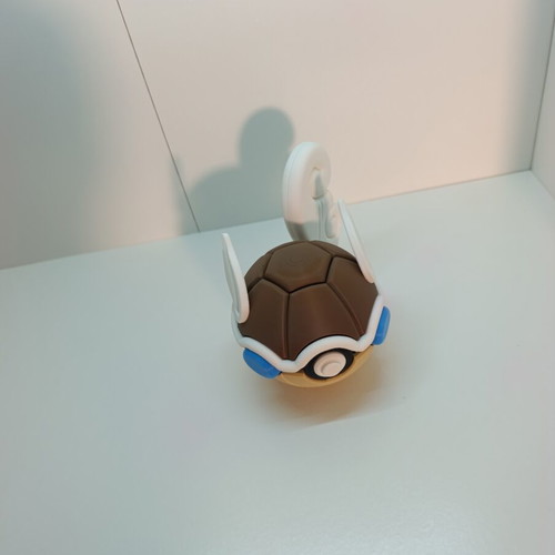 Wartortle Pokéball Clicker 3D printed collectible