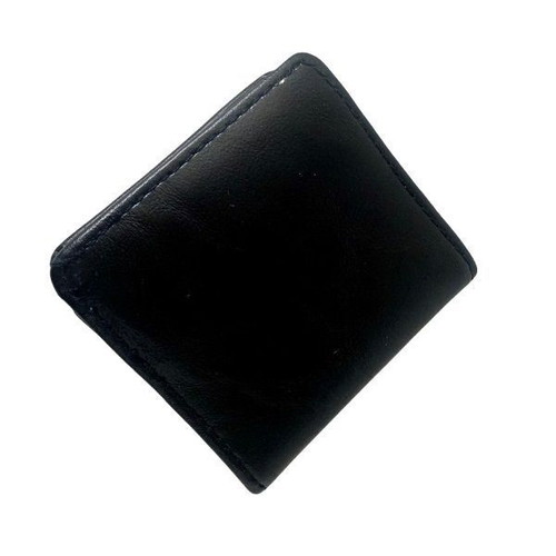 Vintage square coin wallet with button black new 7cm