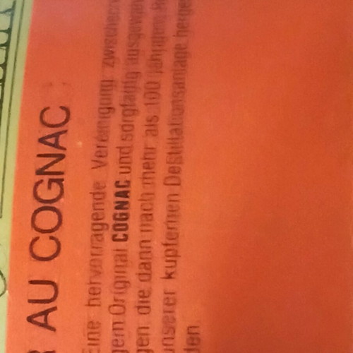 Orange Au Cognac Napoleon France καινούργιο, σφραγισμένο 70cl 40% vol