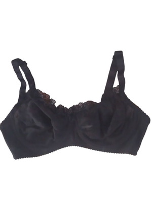 Ladym black bra 75C new with lace and underwire-free
