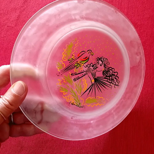 Collectible Stathopoulos plate like new, 20×20 cm