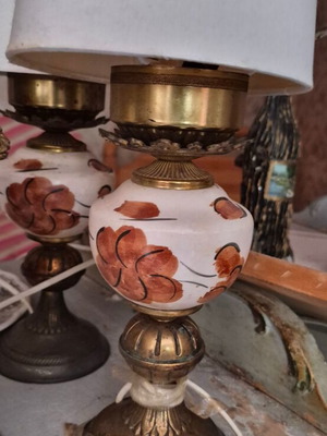 Vintage porcelain lamps like new, set of 2 pieces