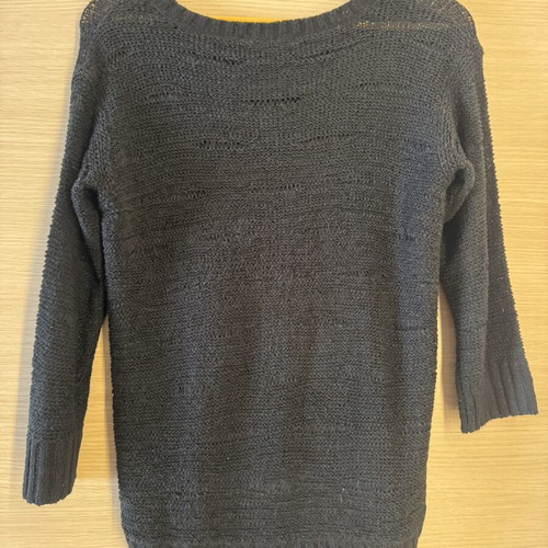 H&M black open-knit sweater, size S