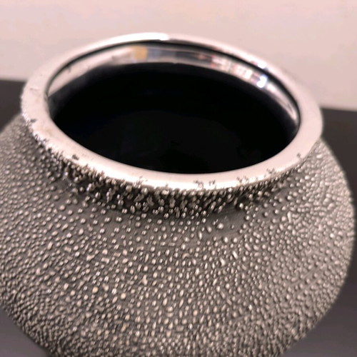 Ceramic vase low in gray shades like new
