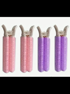 Hair rollers new, 4 pieces (2 pink + 2 purple) for volume
