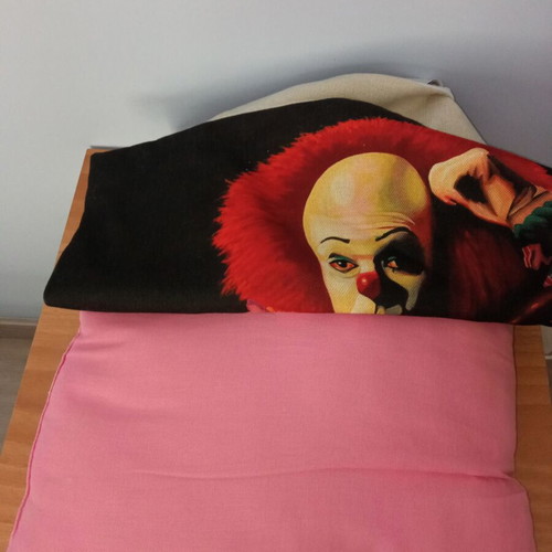 IT 1990 Pennywise decorative pillow cover used, vintage horror