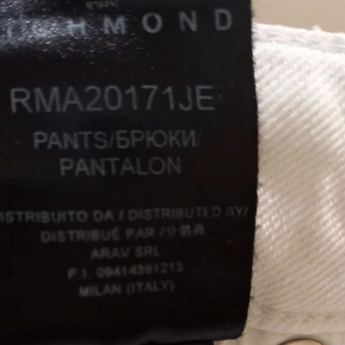 John Richmond Jeans RMA20171JE slim fit like new, white