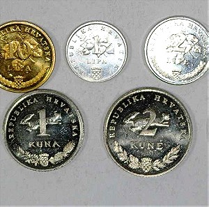 CROATIA Set 9 νομίσματα AU-UNC