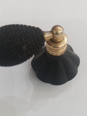 Μπουκαλάκι για άρωμα μίνι μαύρο 10ml με βαπέρ, καινούργιο