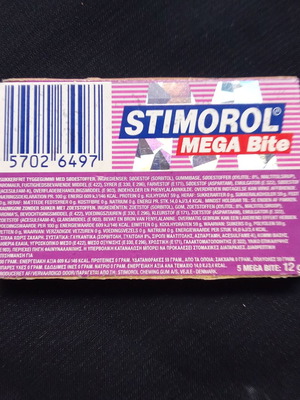 Stimorol Mega Bite vintage packaging used, 1990s 2000s