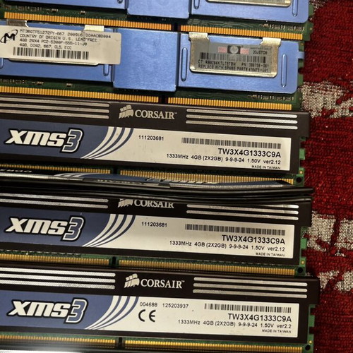 4GB RAM modules used, pack of 8, for parts or repair