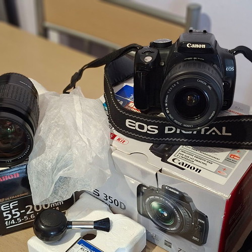 Canon EOS 350D Kit with 2 Lenses and Professional B+W IR Filter like new