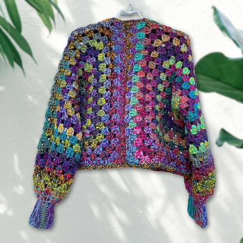 Handmade Cropped Cardigan colorful, new, sizes S or M