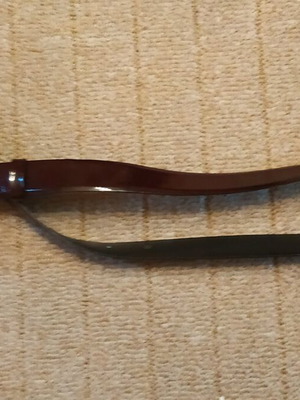 Men's belt like new, 100 cm, brown lacquered leather