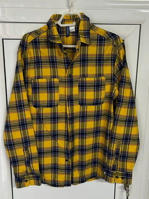 Divided H&M men's shirt like new, blue and yellow, size S