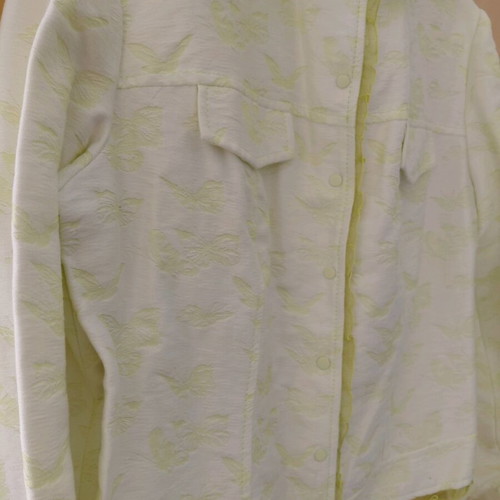 Lucifair jacket size 48 white-yellow with organza details like new