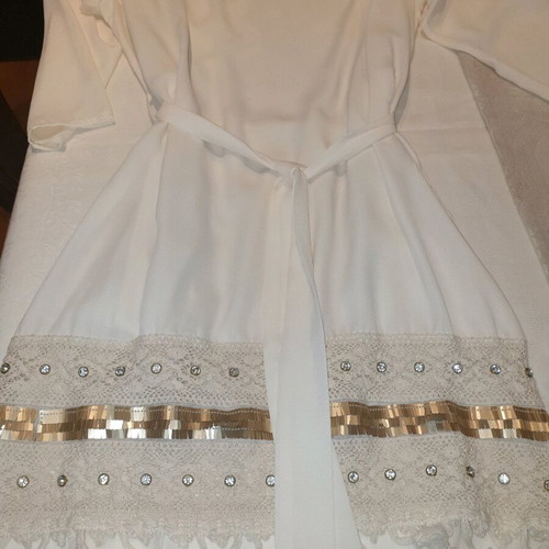 Doca dress beige medium crepe polyester like new