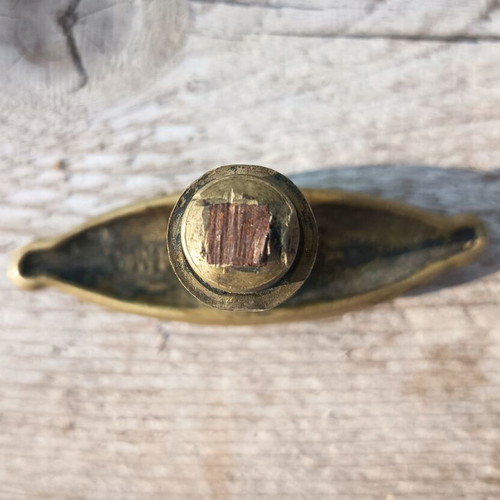 Art Nouveau Antique Door Handle Used, Brass Jugendstil