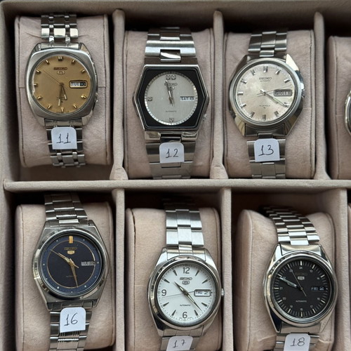 Seiko 5 watch collection like new, men's