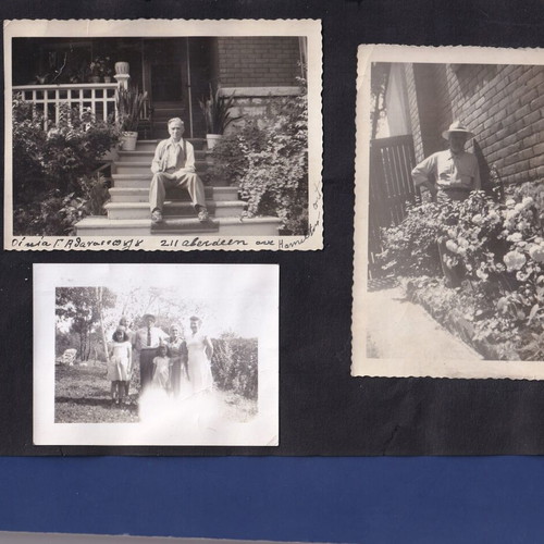 Photo album with 23 used souvenir photos, family moments