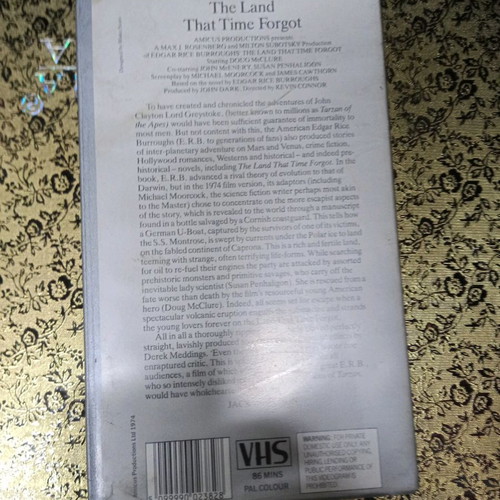 The Land That Time Forgot VHS tape used