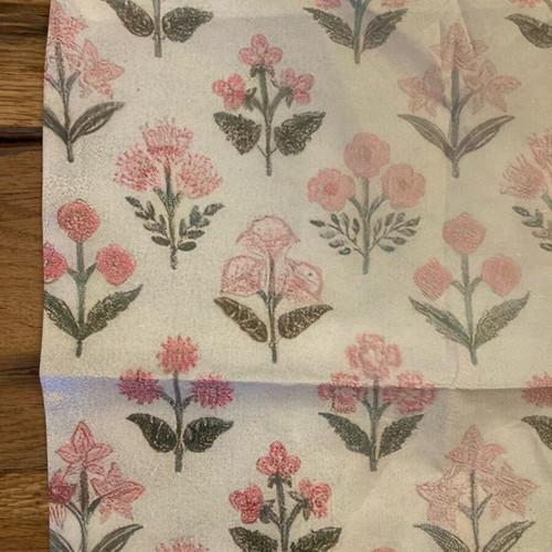 Set of 2 new sofa pillowcases with pink flower pattern 40x40cm